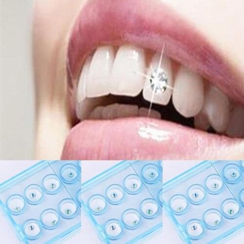 10pcs Tooth Decoration Acrylic Diamond Bur Dental Material Teeth Whitening Studs Denture Teeth Crystal Ornament Oral Hygiene