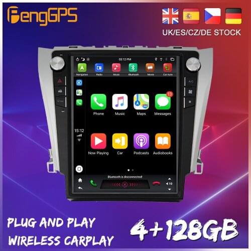 128GB Android9.0 Tesla Vertical Screen For Toyota Camry 2012-2016 Android Car Multimedia Player GPS Radio Auto Stereo Head Unit