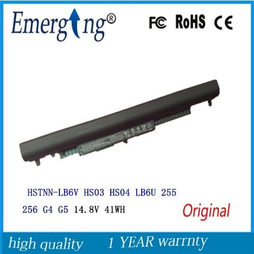 14.8V 41Wh New Original Laptop Battery for HP Pavilion 14-ac0XX HS03 HS04 15-ac121dx 255 245 250 G4 240 HSTNN-LB6U HSTNN-PB6T