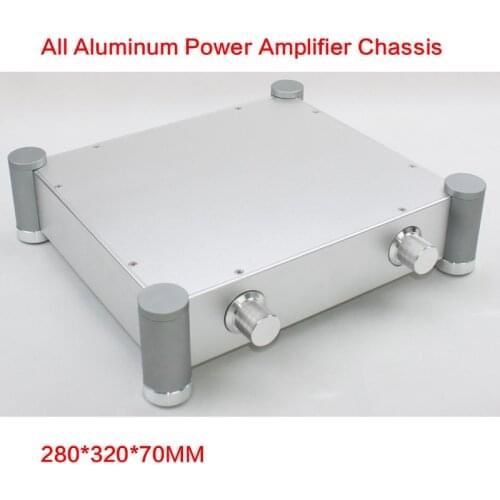 280*320*70MM DIY All-aluminum Power Amplifier Chassis WA70 Pure Post-amplifier Preamp Case Power Shell Audio Box Multi-purpose