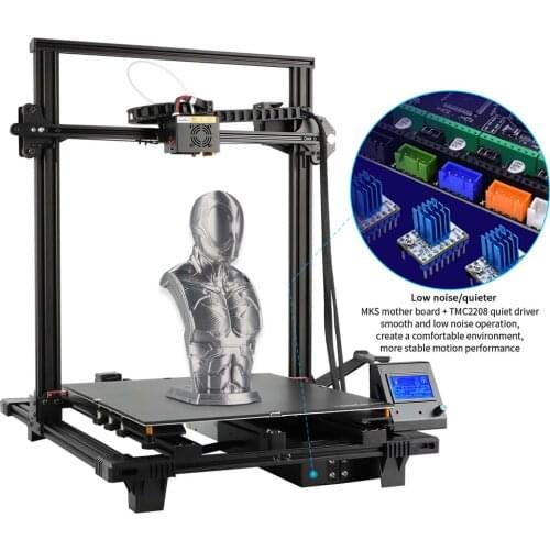 Ideaformer Giant FDM 3D Printer 400*400*450mm Dual Z & Y Axis Tempered Glass Platform Heating Bed Build Surface DIY 3D Printer