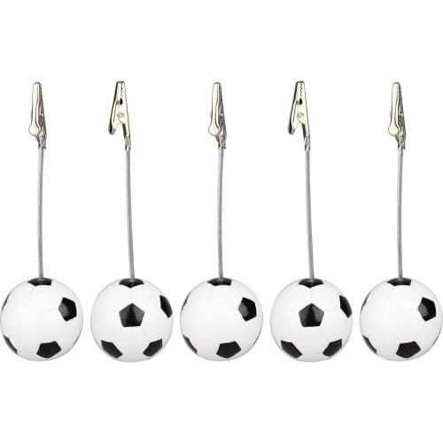 Lot 5pcs Football Bse Alligator Wire Photo Clip,Memo Holder,Table Place Card Clamp,World Cup Game Event Display,Meeting Deco