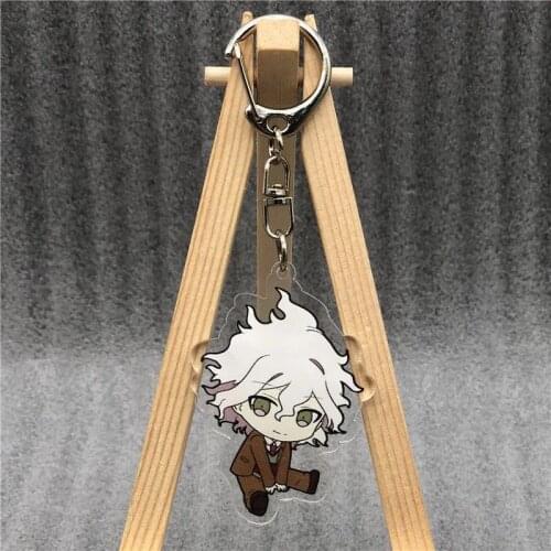 Danganronpa V3 Acrylic Keychain Nagito Komaeda Keyring Acrylic Figure Keyring Cosplay Chains Collection Pendant Model Toy