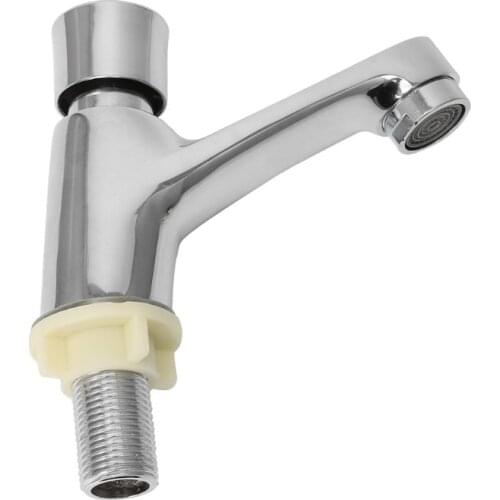 Brass Time Delay Faucet Touch Press Auto Self Closing cold Water Saving Tap for Public Toilet Metered Faucet Dropship
