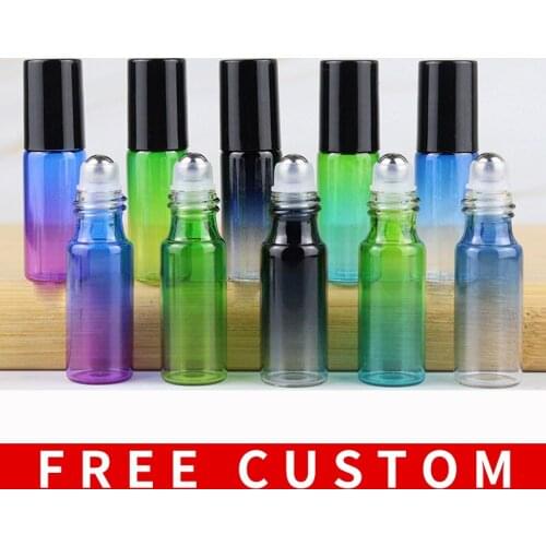 Wholesale 5 Ml Walk Bead Ball Bottle Perfume Mini Ball Bottle Color Pure Clear Blue Ball The Eye Cream Free Custom Print Logo