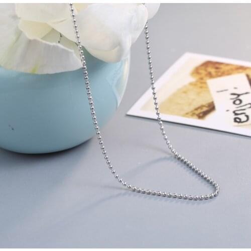 Sinya 925 sterling silver necklace chain Round beads design fashion DIY Jewelry biggest promotion 2017 Hot sale