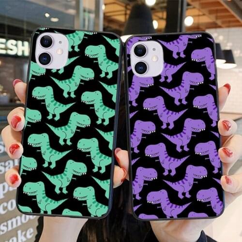 Cute Animal Dinosaur Coque For iPhone 12 Pro Max mini 11 11pro Xs Max Phone Case For iPhone 7 8 6 6S Plus SE 2020 X XR Cover