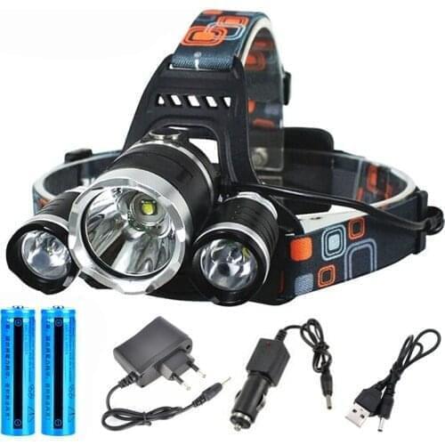 D2 Drop Shipping Rechargeable zoom led headlamp Fishing headlight Torch Hunting head lamp Camping Headlamp Flashlight head light