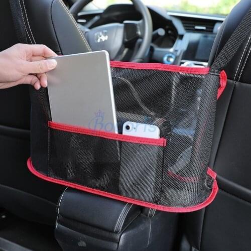 For skoda fabia octavia rapid superb yeti kodiaq koraq komi Seat Gap Storage Bag Phone Pocket Handbag Holder Car Organizer Nets