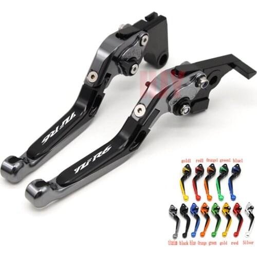 For YAMAHA YZF R6 YZFR6 YZF-R6 2005-2016 Motorcycle Accessories Folding Extendable Brake Clutch Levers LOGO YZF-R6
