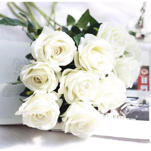 8cm 1PCS Flannel rose DIY Garden bush decorative fake flowers Home decoration fake flower Valentines Day present