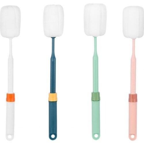 Hot Sale 50% Bottle Sponge Water Absorption Adjustable Lightweight Glass Scrubber Cup Brush for Home