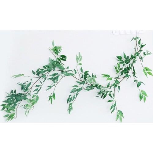 Artificial Leaves Green Garland Willow Vine for Home Wedding Decoration Diy Fake Leaves Artificial Plants Ivy Faux Rattan