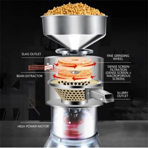 Commercial Juicer Machine Peanut Butter Machine Electric Grinder Sesame Paste Stainless Steel Soy Milk Maker Juicer Blender