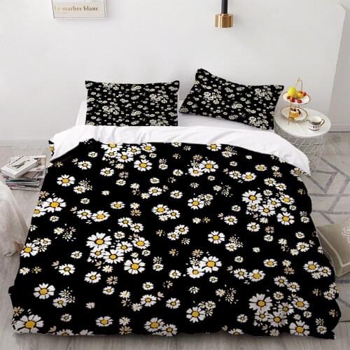 Bedding Set 3 Pieces of Flower And Leaves Printed Bedding Set 3D Printed Duvet Cover Set Bedclothes Bed