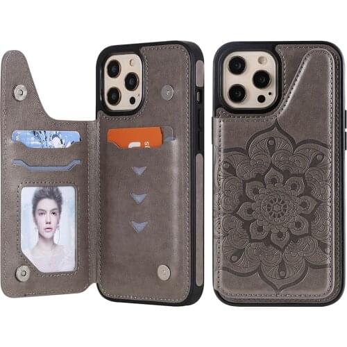 Retro Leather Back Case For iPhone 11 Pro 12 mini 12 Pro Max XR XS Max X 6 6s 7 8 Plus SE 2020 SE2 Wallet Card Slot Back Cover