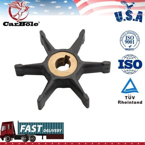 Water Pump Impeller Replace for Johnson Evinrude OMC BRP Outboard Motor 3HP 4HP 5HP 5.5HP 6HP 7.5HP 277181 / 434424 18-3001