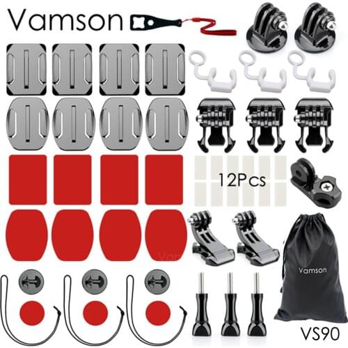 Vamson for Go pro Hero 7 6 5 Accessories Kit practical Adapter Mount For DJI OSMO Action for Xiaomi for SJCAM VS90