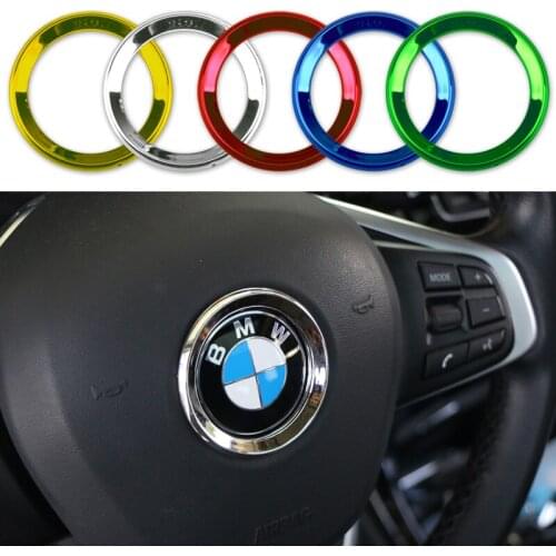 Car Steering Wheel Center Sticker Circle Cover Fit For BMW E60 E61 E62 E70 E87 E90 E91 E92 E93 Auto Decoration Ring Accessories