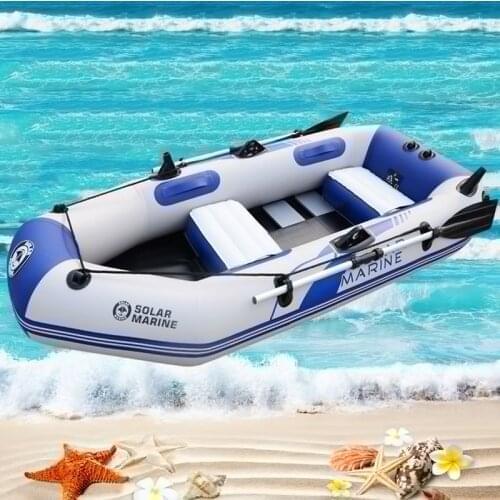 Wholesale Prices 3 Person 230 CM PVC Inflatable Boat Rowing Kayak With Free Accessories Canoe Raft Dinghy Wooden Floor