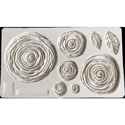 Peony Leaves Decoration Silicone Mold Cake Decoration Chocolate Mould 19-215
