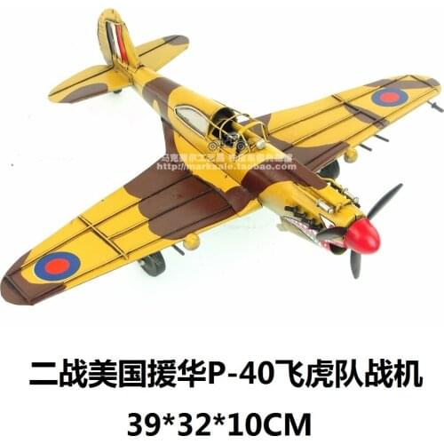 Hot Classic World War II the United States P-40 Flying Tigers Fighter Model Creative Best Gift Home Bar Decoration