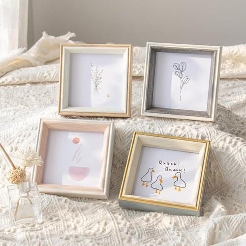Portable Picture Frame Delicate Resin Square Anti-deform Photo Holder for Home Decor Room decoration Desk accessories