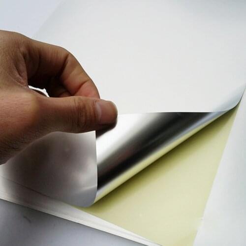 FUNCOLOUR Upgrade Quality Scratch Resistant Layer 50 Micron Thickness A4 Blank Matte Silver PET Sticker Label for Laser Printer