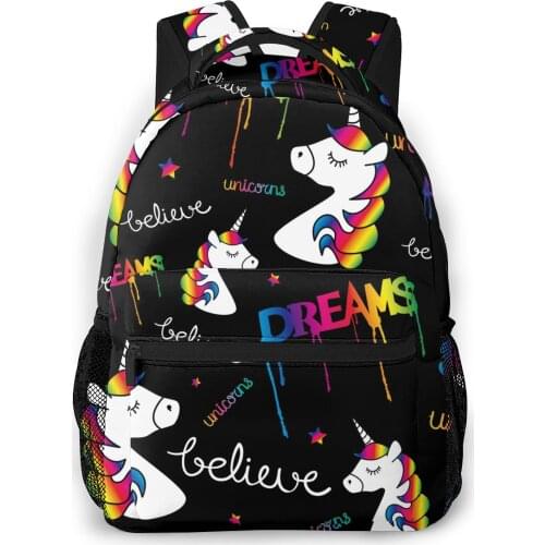 OLN Backpack Women Shoulder Bag For Teenage Girls Unicorns Dreams Magical Pattern Bagpack Female Ladies School Backpack
