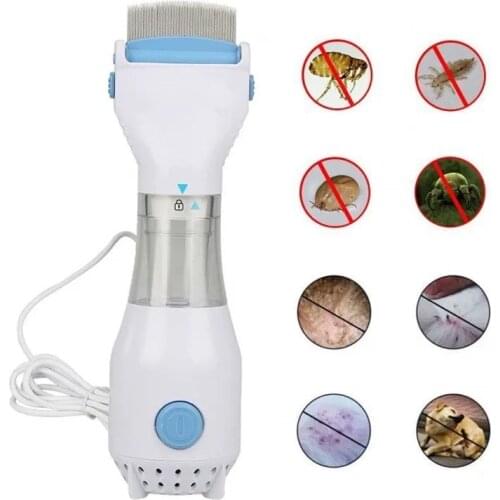 Pet Dog Cat Brush Comb Electric Lice Remover, Dog Cat Grooming Brush Hair Cleaner Electric Flea Comb Pet Accessories Wholesale