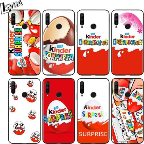 Egg Kinder joy surprise for Huawei Honor 30 20 10 9S 9A 9C 9X 8X MAX 10 9 Lite 8A 7C 7A Pro Silicone Black Phone Case
