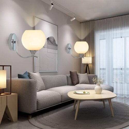 Modern Living Room Wall Lamp Creative Bedroom Bedside Lamp European-Style Simple Aisle Lights Hotel Room Bedside Wall Lamp