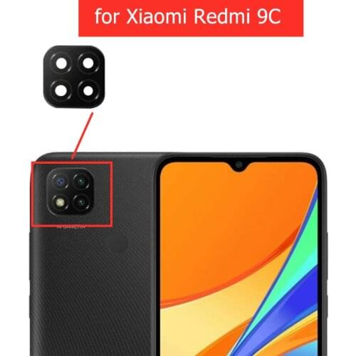 2pcs for Xiaomi Redmi 9C Camera Glass Lens Back Rear Camera Glass Lens with Glue Replacement Repair Spare Parts