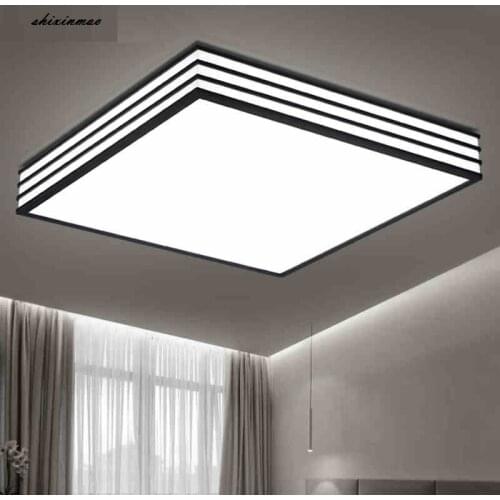 LED Striped Art Ceiling Lights Rectangle Square Round Living Room Bedroom Study Shop Restaurant Office Lighting fixture