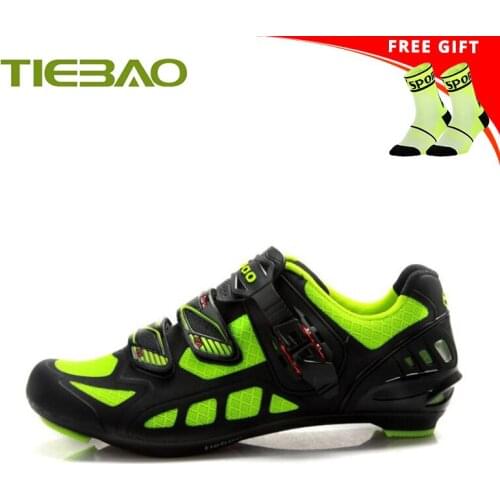 Tiebao Road Bike Shoes Sapatilha Ciclismo Women Men Bicycle Riding Shoes Road Superstar Self-locking Breathable Bike Shoes