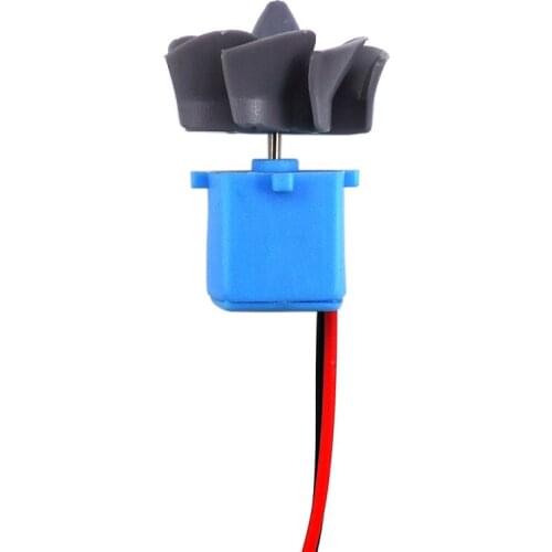Wind Turbine Generator DIY Kit Micro Motor+Diode Plug Four Blue/yellow Paddle Hydraulic Generator