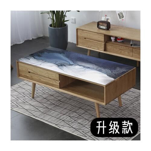 High-grade soft plastic glass meeting room tablecloth living room coffee table mat waterproof and oil-proof tea table cushion