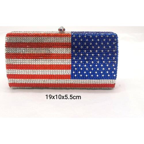 XIYUAN Top Quality Crystal Evening Clutches Bags Rhinestone Party Purse 6 Colors Women Diamond Shoulder Mini Phone Prom Clutch