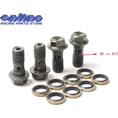 Motorcycle parts oil cooler adapter oil cooler fittings screw brake M8 or M10 screws with gasket oil cooler line bolts screws