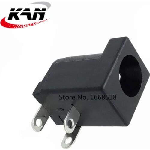 10pcs PCB Mount 5.5 x 2.1 mm Female DC Power Jack Plug Socket Connector Black