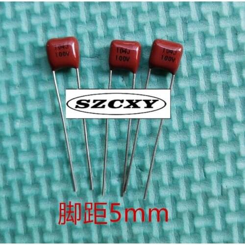 100PCS New and original 100V 104J 0.1UF 100NF 104J100V Pin pitch 5 mm
