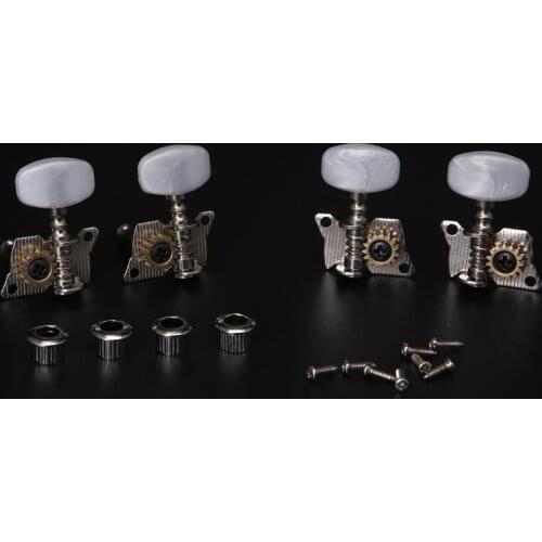2R+2L Guitar Ukulele Tuning Pegs Button Strings Tuning Tuners Heads Accessories