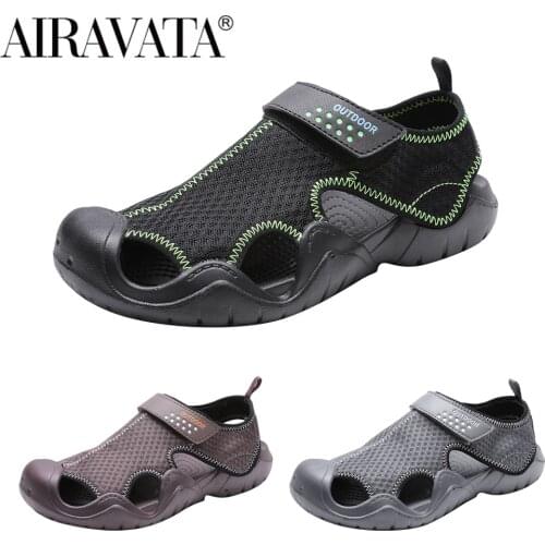 Newbeads Mens Summer Fashion Breathable Sandals Thick Sole Close Toe Platform Soft Shoes for Hiking Wading Fishing Beach Male