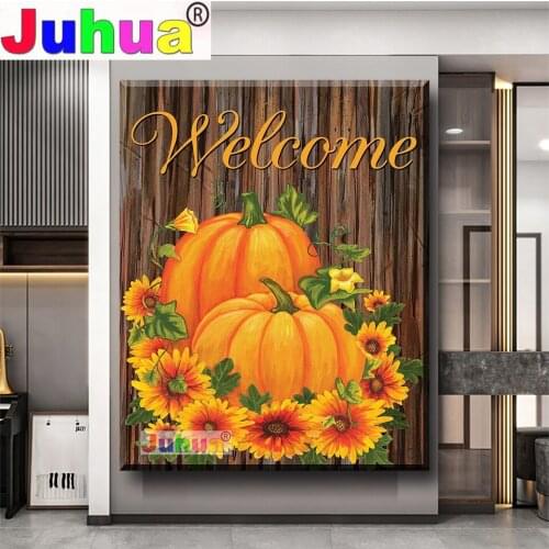 Welcome Home Sweet Home Diamond Painting Cross Stitch 5d DIY full square/round Drill embroidery Mosaic Sunflower Pumpkin,Art