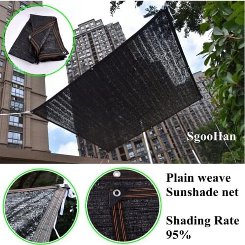 Anti-UV Sunshade Net Outdoor Awning Balcony Succulent Plant Cover Shelter Shading Net Swimming Pool Shade Sail 95% Shading Rate