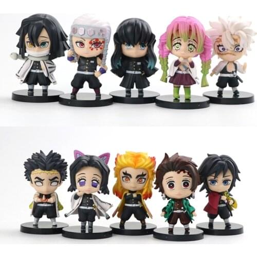 2021 Anime Demon Slayer Kimetsu No Yaiba Action Figure Kamado Tanjirou Agatsuma Zenitsu Rengoku Kyoujurou PVC Model Dolls
