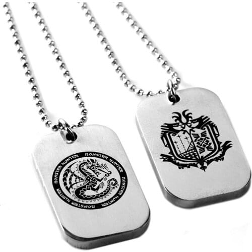 Game MHW Monster Hunter WORLD Choker Necklace Keychain WHW Logo Key chain Fan Souvenir Gift Charm Cosplay Pendant Jewelry