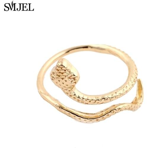SMJEL 10 PCS/lot-R062 New Arrival Luxury Small Snake Rings For Girls Gifts Trendy Vintage Good Quality MS