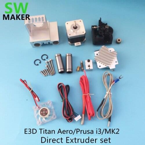 New Titan Aero Titan Prusa I3 MK2 direct extruder carriage kit aluminum alloy direct head set 1.75/3mm 0.4mm