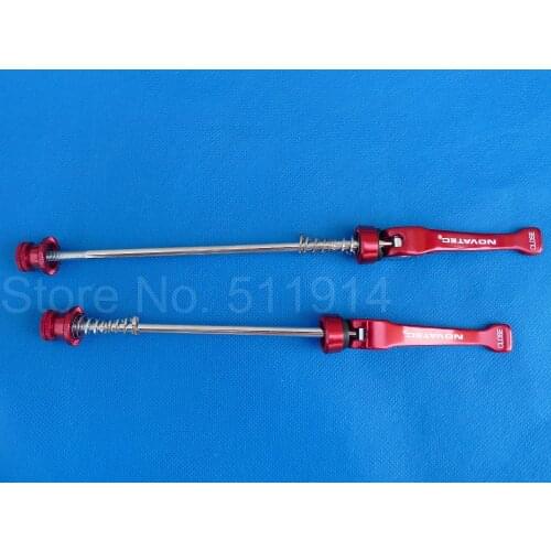 Brand New Front + Rear Skewer Set QUICK RELEASE SKEWERS Road Bike Red Color